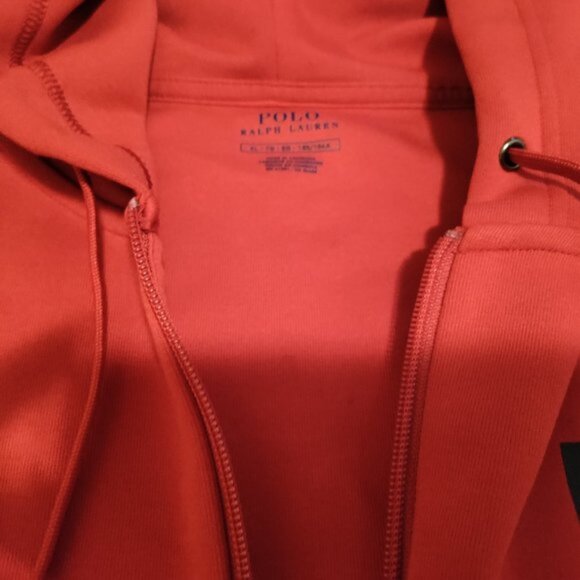 RALPH LAUREN POLO FLEECE HOODIE . [PRE-LOVED] - Picture 3 of 6
